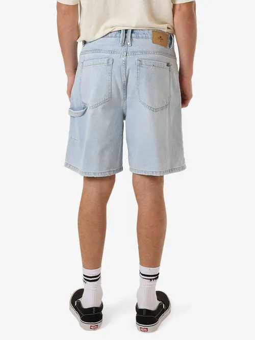 THRILLS - SLACKER DENIM SHORT - ETHER BLUE