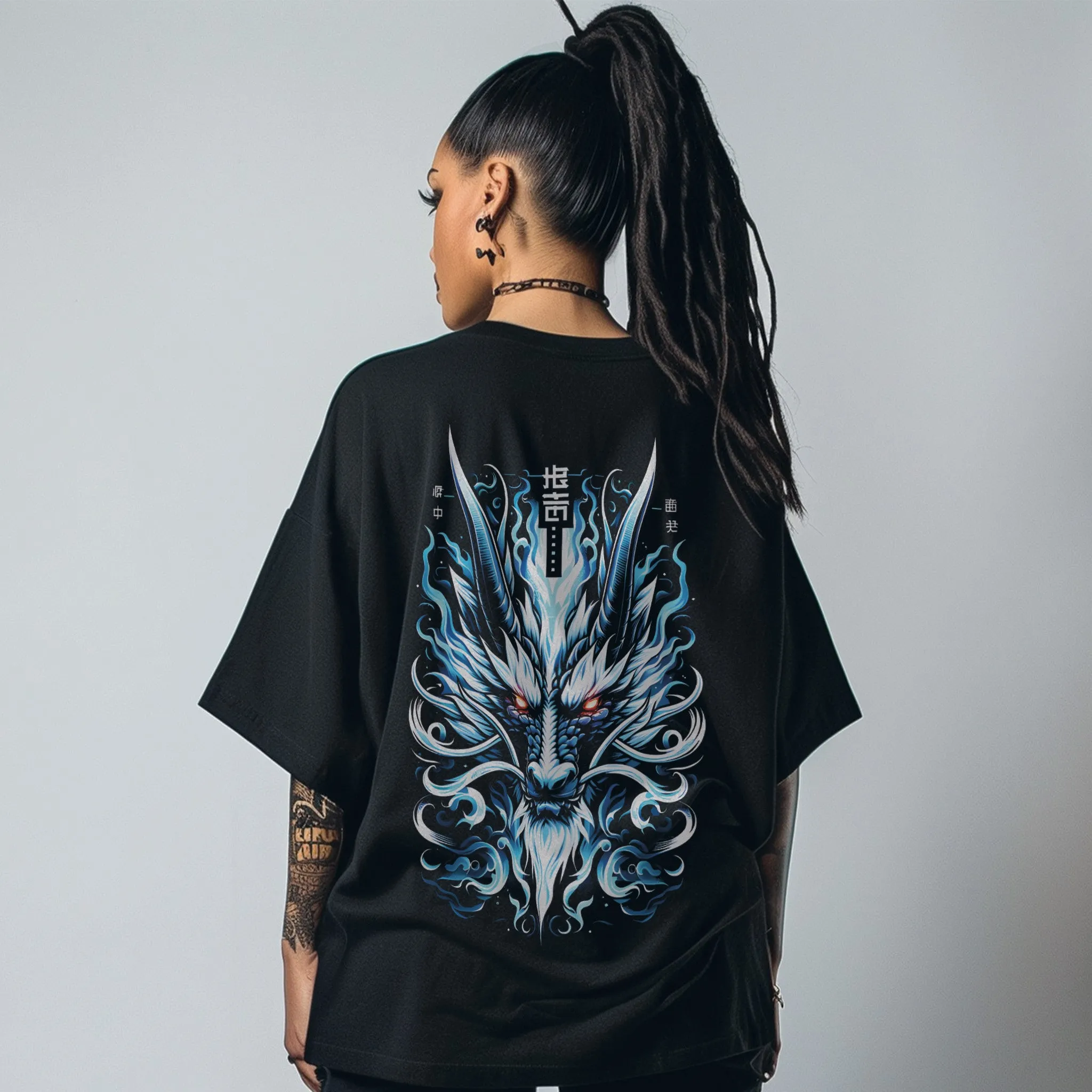 Unisex Oversized Graphic Tees Dragon Soul T-Shirt