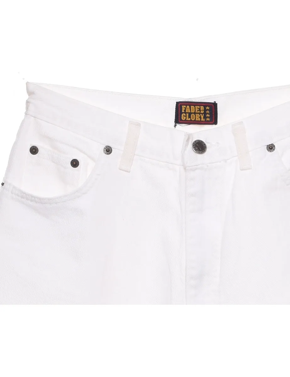 White Denim Shorts - W28 L8