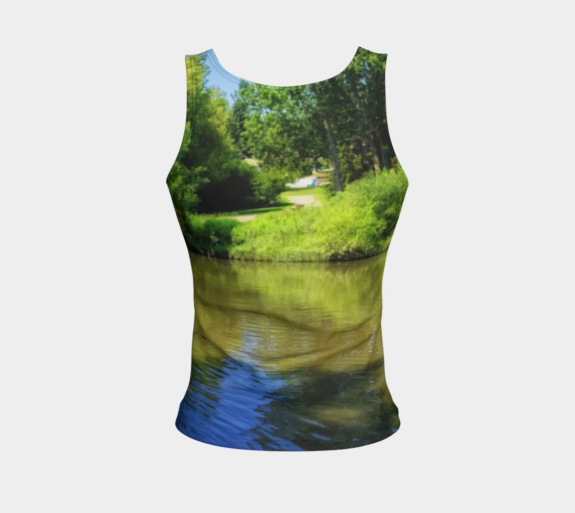 Women's All-Over Fitted Regular Tank Top - Confederation Park Pond