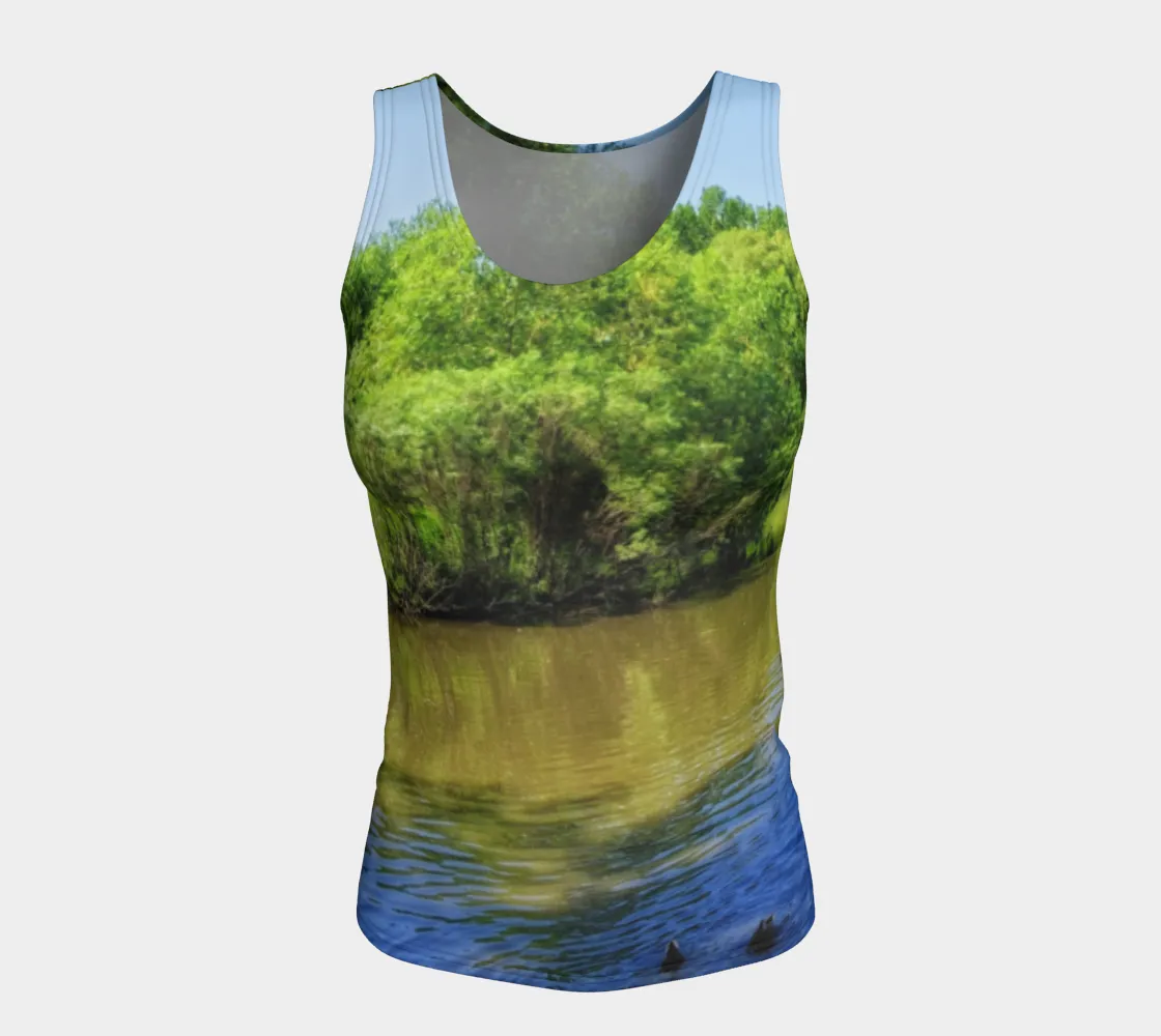 Women's All-Over Fitted Regular Tank Top - Confederation Park Pond